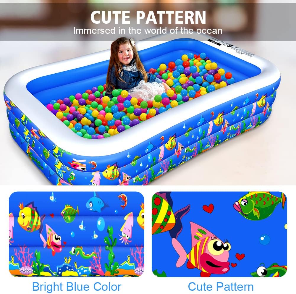 Inflatable Swimming Pool Kiddie Pools Family Lounge Pools Thickened Above Ground Family Pool wourant