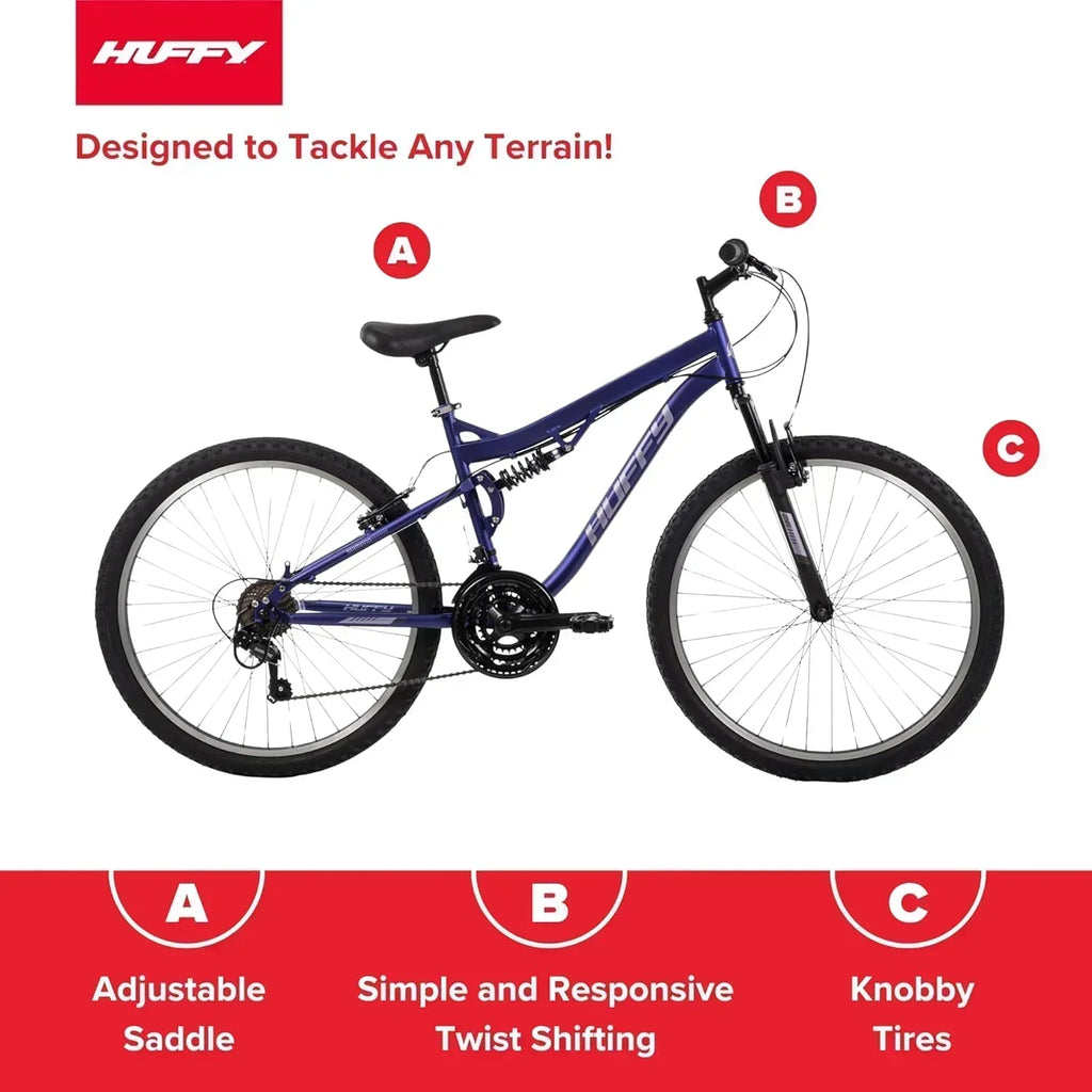 Huffy Stone Mountain Hardtail Mountain Bike for Boys/Girls/Men/Women 20"/24"/26" Sizes wourant