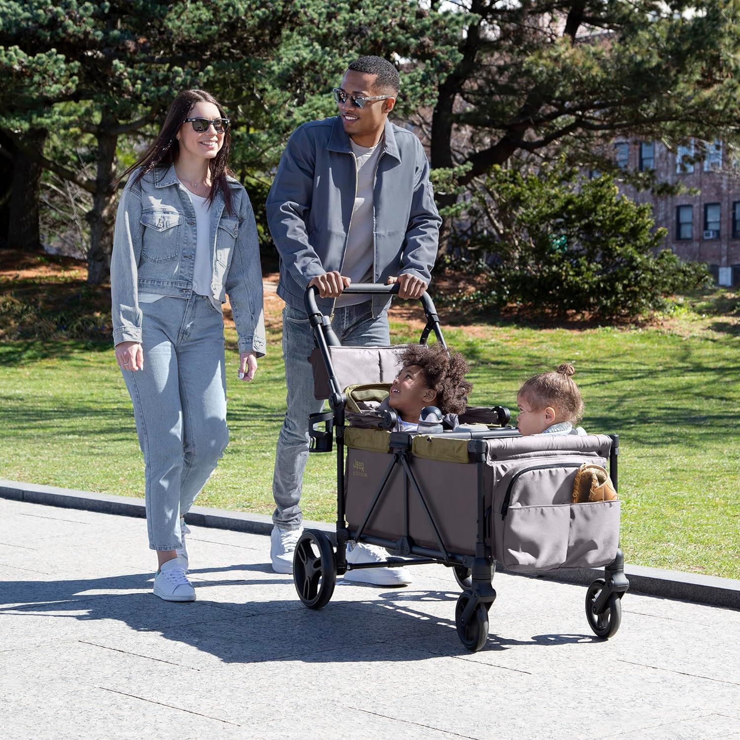 Jeep Sport All-Terrain Stroller Wagon by Delta Children Includes Canopy Parent Organizer wourant