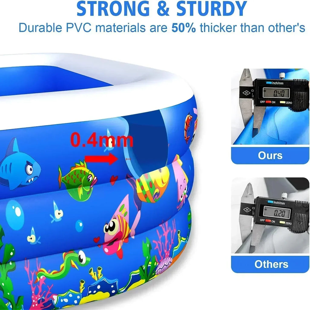 Inflatable Swimming Pool Kiddie Pools Family Lounge Pools Thickened Above Ground Family Pool wourant