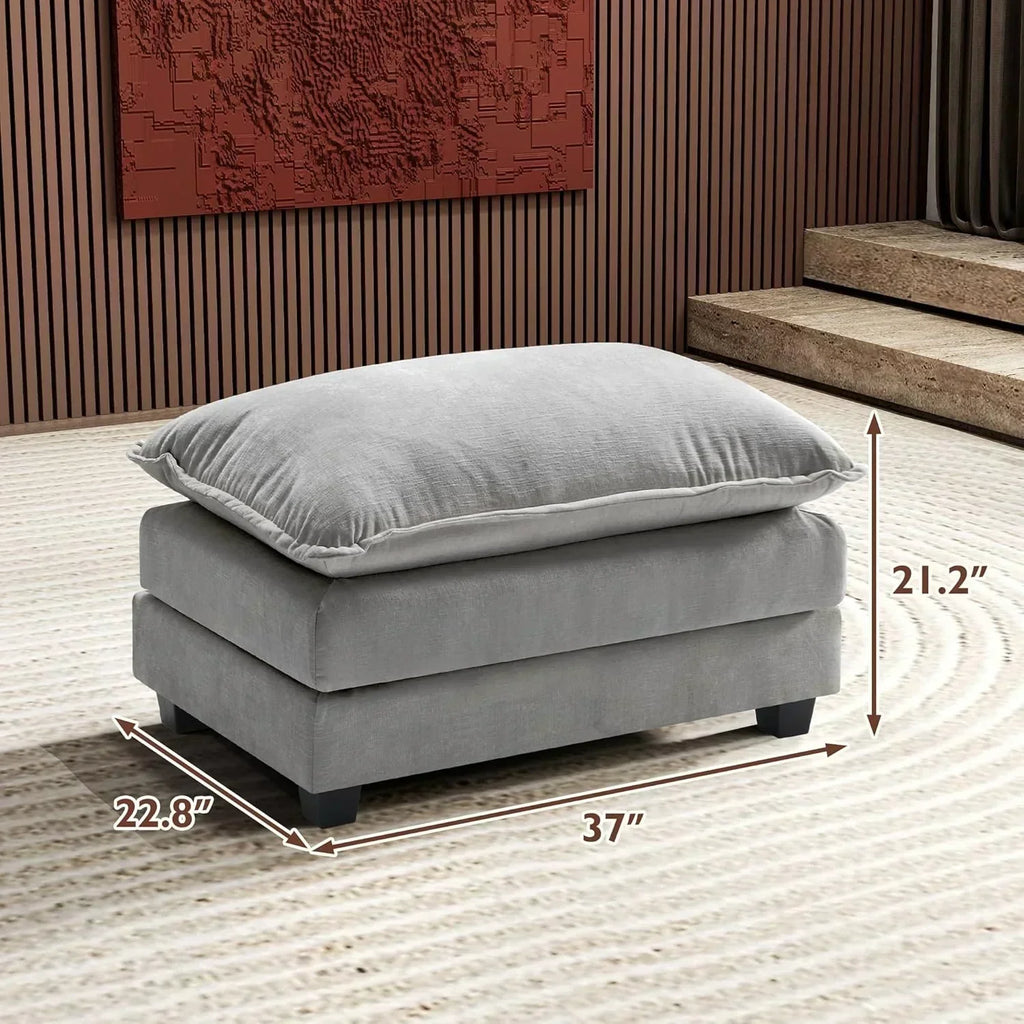 ihanherry 146-inch U-shaped modern sofa modular area cloud sofa wourant