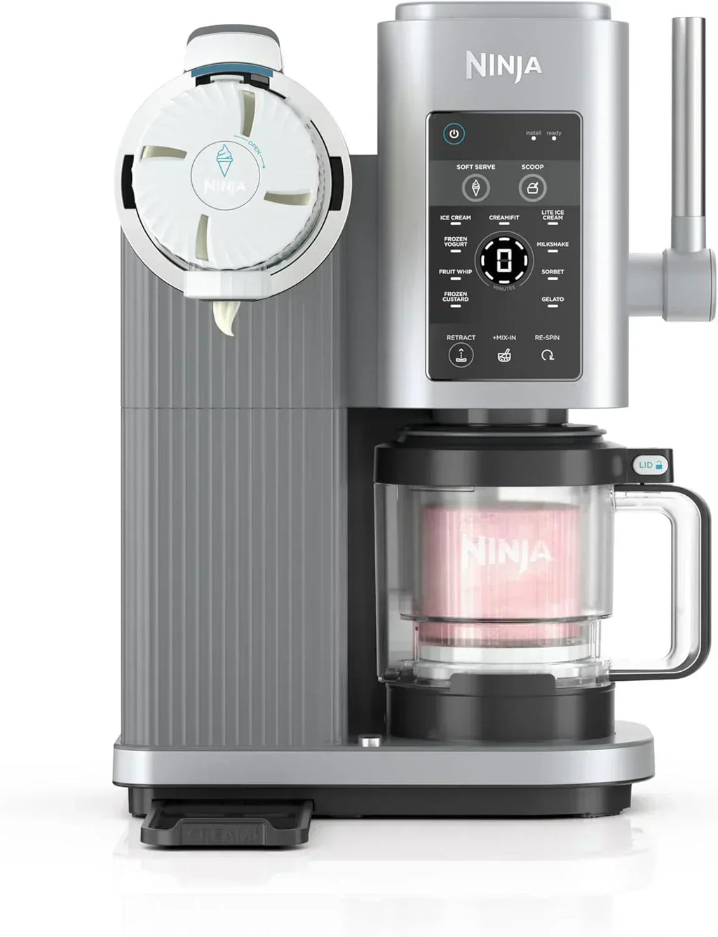 Ninja Swirl by CREAMi Ice Cream and Soft Serve Maker Frozen Yogurt Low Calories Program wourant