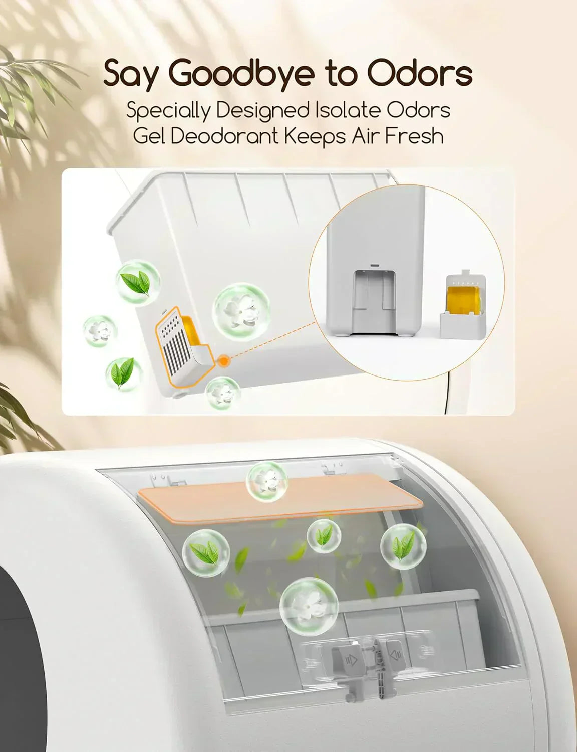 Self-Cleaning Cat Litter Box Integrated Safety Protection Automatic Cat Litter Box for Multi Cats wourant