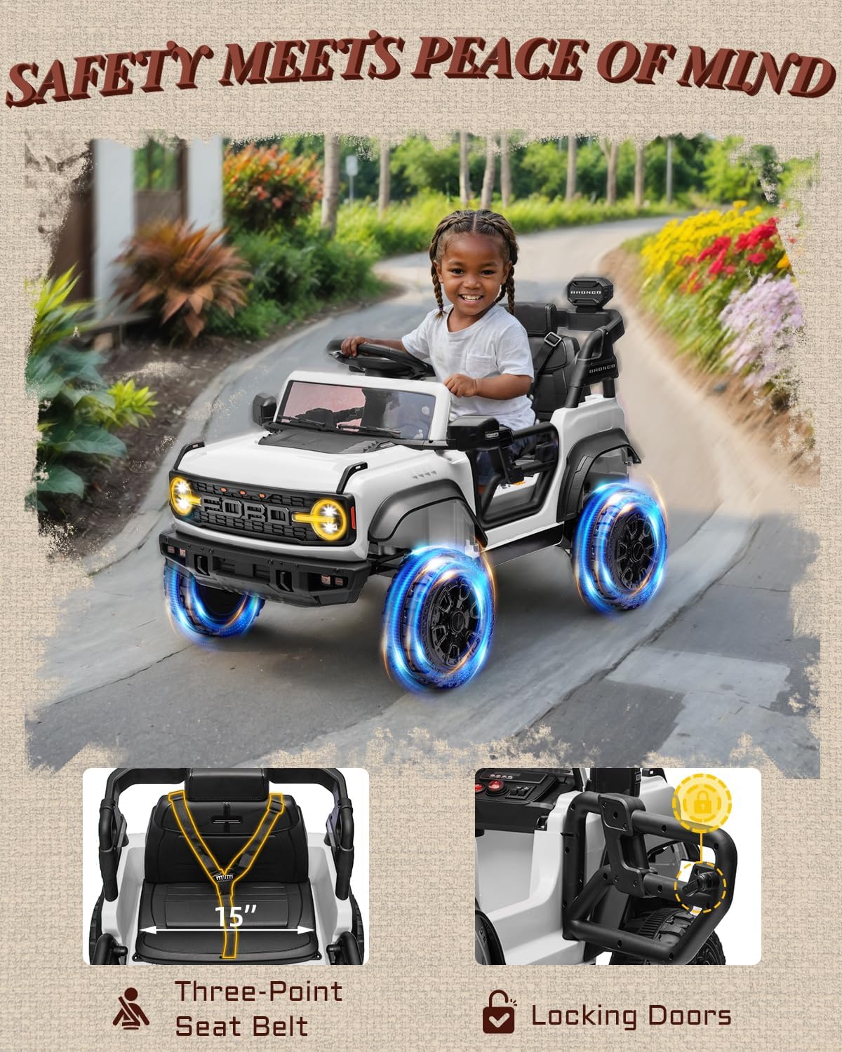 Kids Pink Ride-On Truck Battery Powered Electric Toy Car wourant