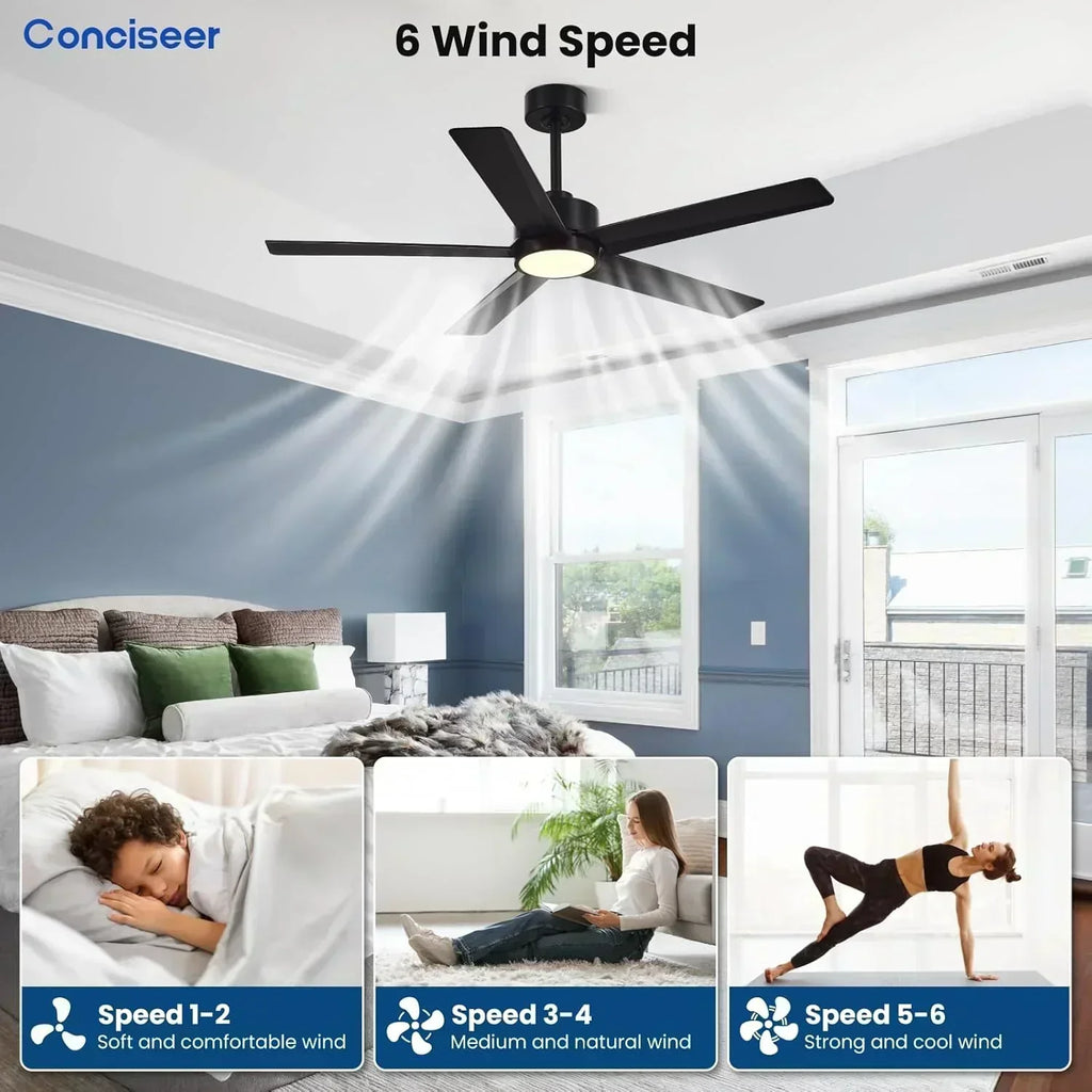 Modern ceiling fan 72 inch bedroom living room library cafe outdoor/industrial wourant