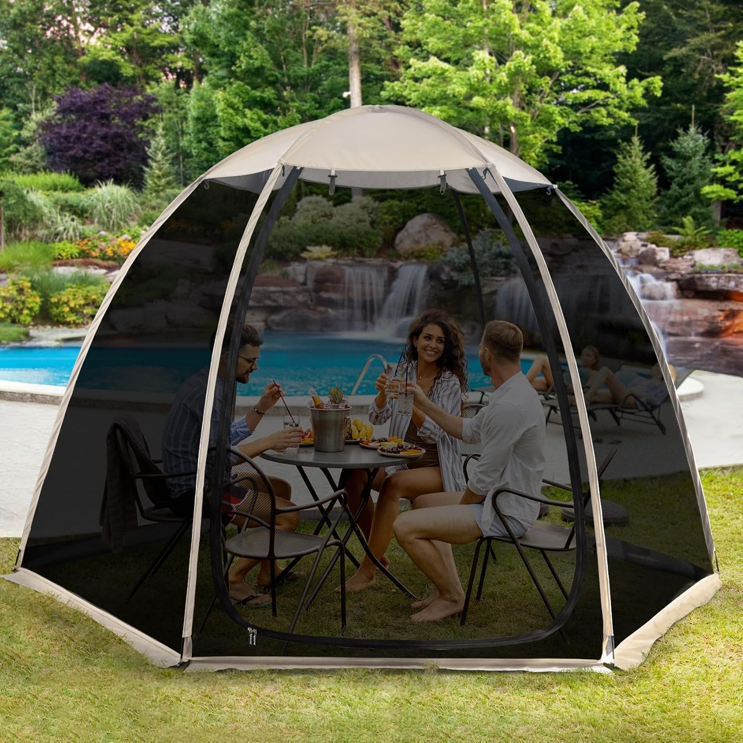 Alvantor Screen House Gazebo Pop Up Igloo Screened Canopy Tent with Mosquito Netting Sides wourant