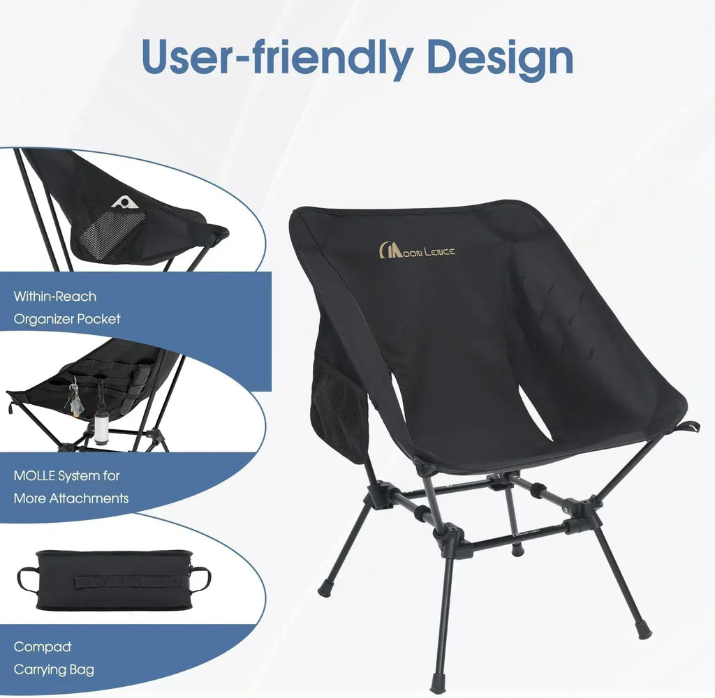 Portable Camping Chair Plus Folding Chair for Backpacking and Hiking wourant