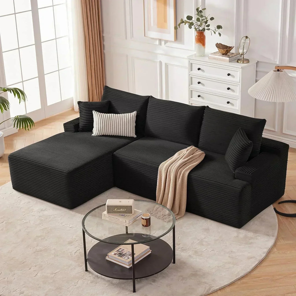110-inch cloud sofa boneless sofa in the living room modular sofa with deep seats wourant
