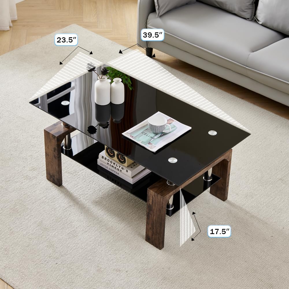 Living Room Rectangle Coffee Table Tea Table Suitable for Waiting Room Modern Side Coffee Table wourant