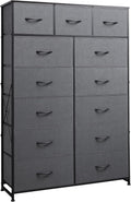 WLIVE Storage Organizer Unit with 13 Fabric Bins Storage Drawers Organizer with Steel Frame wourant