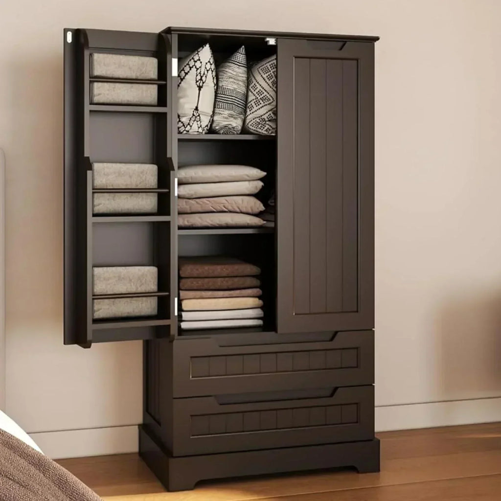 Gizoon Kitchen Pantry Cabinet with Drawers Freestanding Bathroom Storage Cabinet with Doors wourant