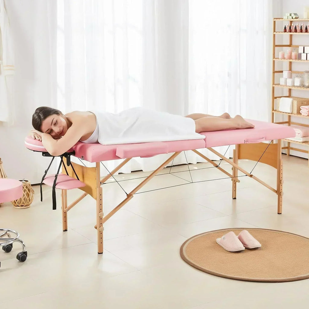 Yaheetech Massage Table Portable Lash Beds Spa Bed Massage Couch Foldable Spa Tables wourant