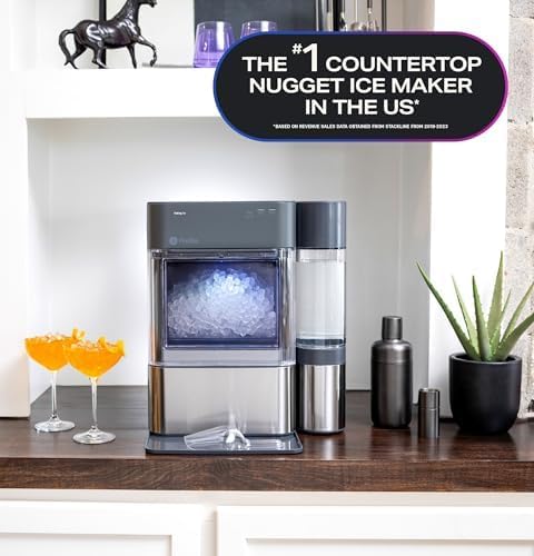 GE Profile Opal 2.0 XL with 1 Gallon Tank Chewable Crunchable Countertop Nugget Ice Maker wourant