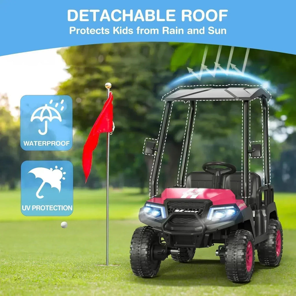 R9 24V Children's Golf Cart with Remote Control Removable Awning wourant