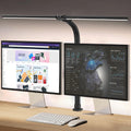 24W LED Desk Lamp with Clamp for Home Office Double Head 5 Brightness 5 Temperatures Gooseneck