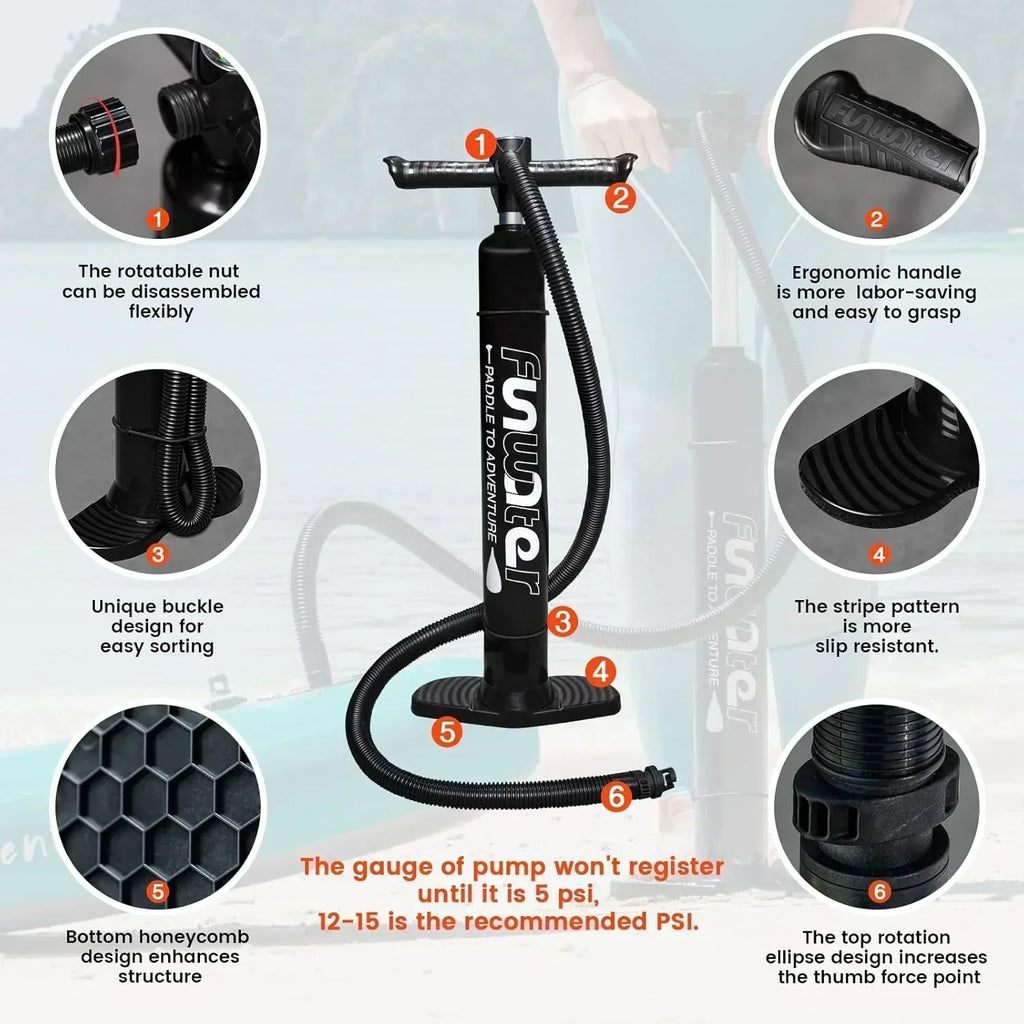 FunWater Inflatable Stand Up Paddle Board Premium SUP Paddle Accessories EVA Deck wourant