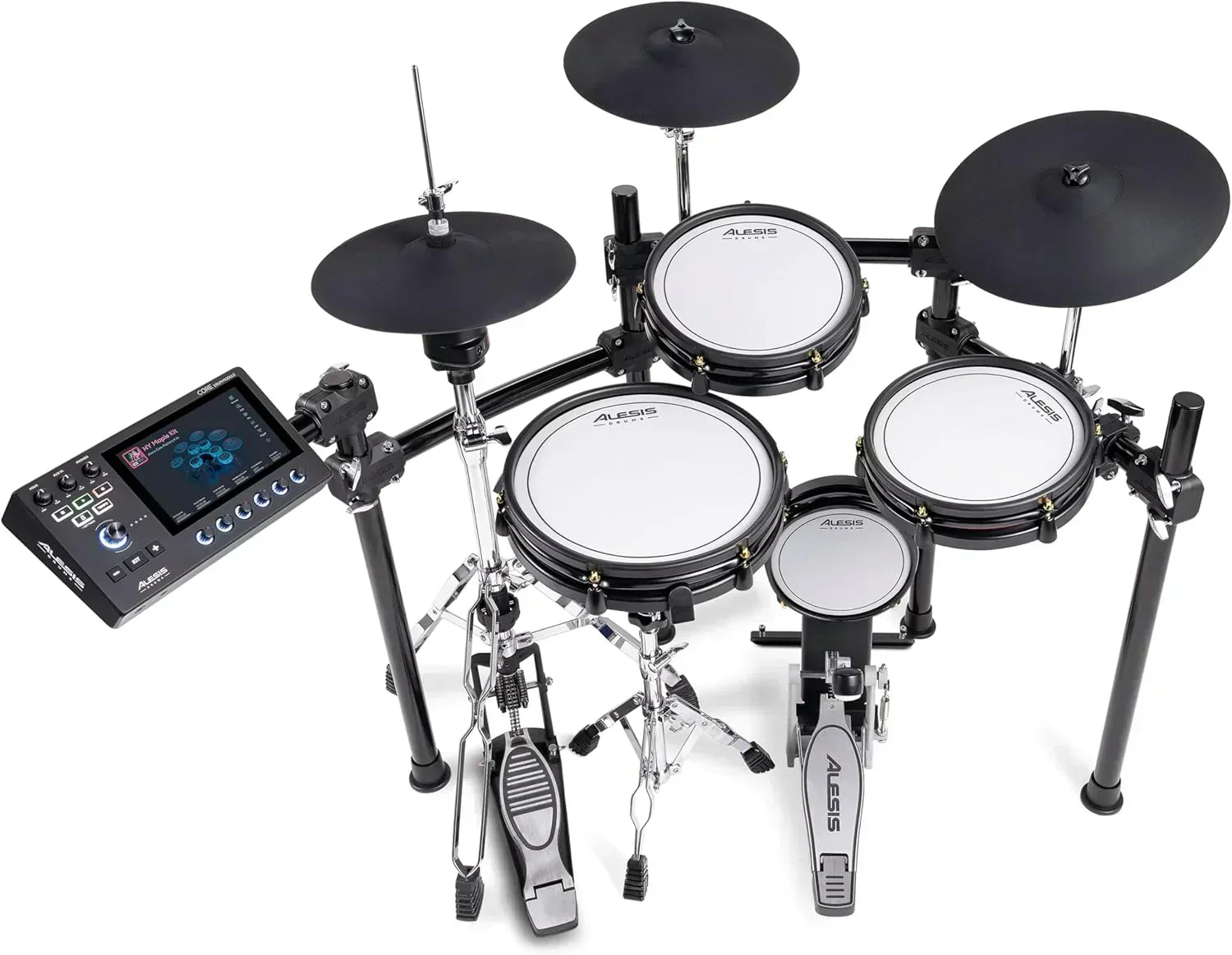 Alison Strata Prime Electronic Drum Set with Touch Screen Dual Area Grid Head wourant