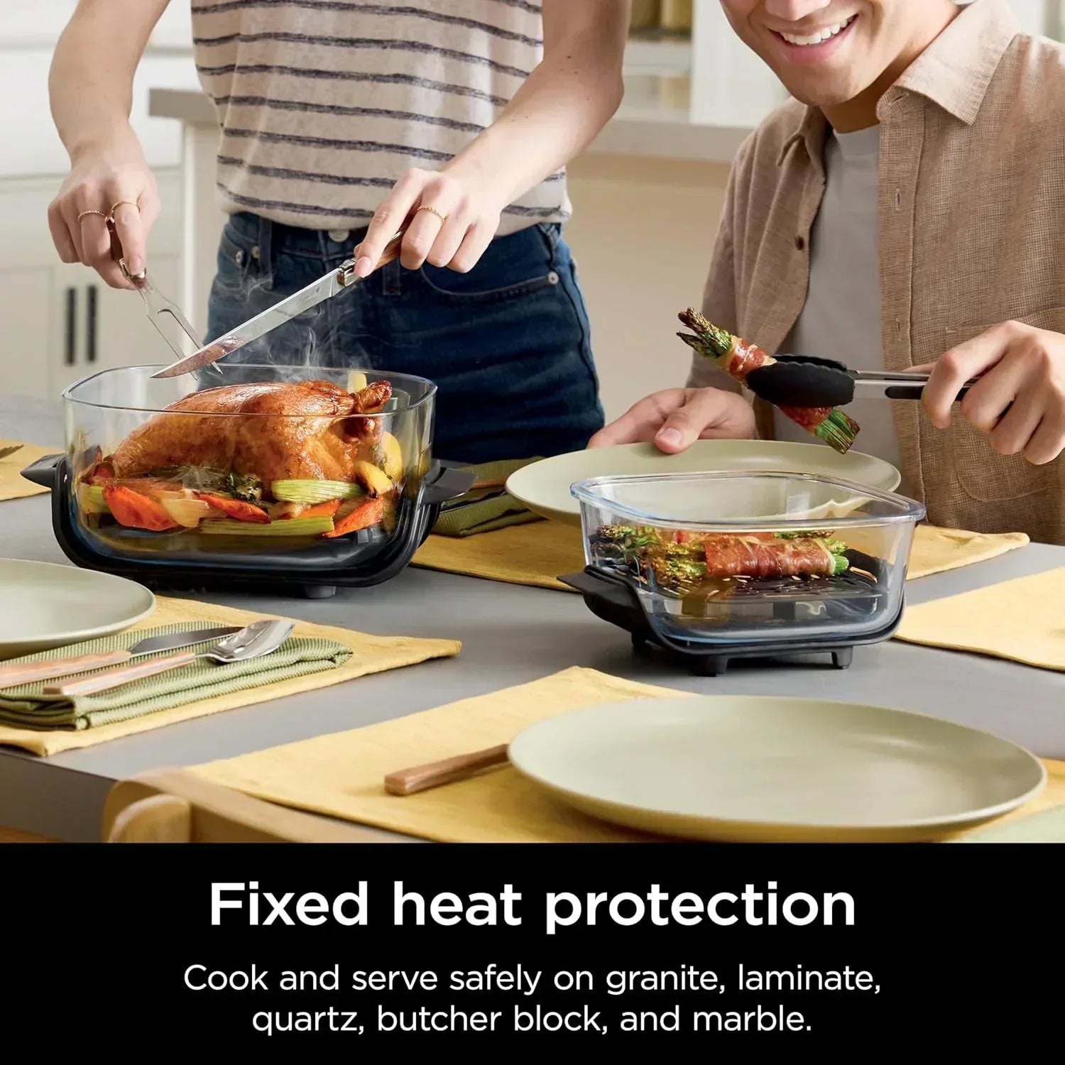 Ninja Crispi 4 in 1 Portable Glass Air Fryer Cooking System 4QT 6 Cup TempWare Glass Containers wourant