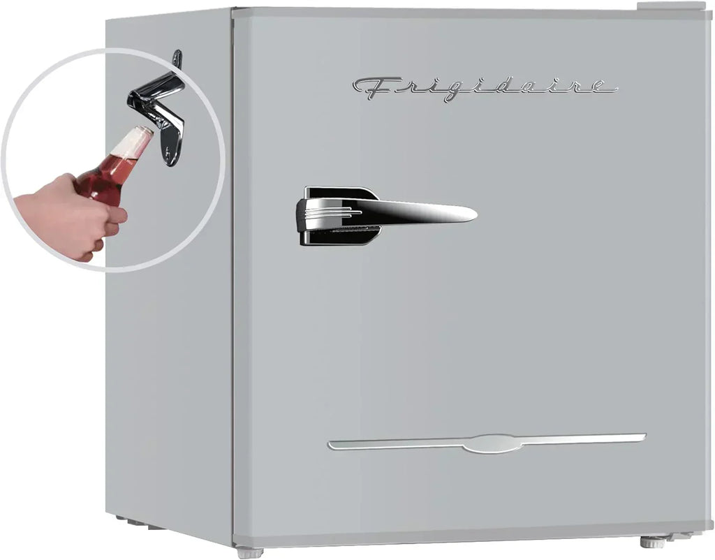 Frigidaire EFR176 Retro Compact Fridge with Chiller Mini Refrigerator Built-in Bottle Opener wourant