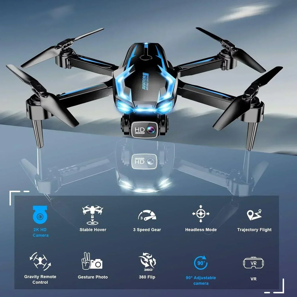 2K HD FPV Drone for Adults with Camera Altitude Hold Foldable and Portable wourant