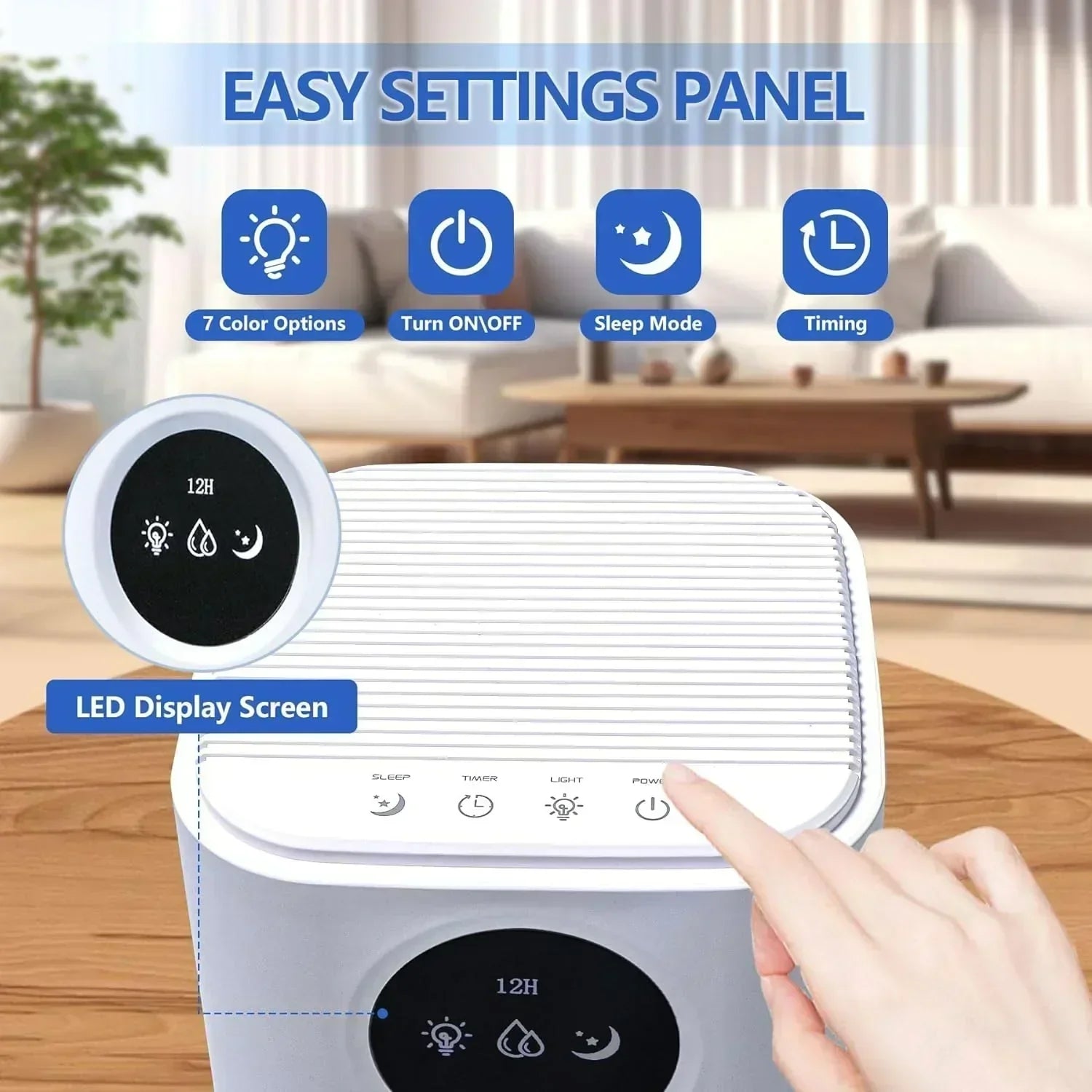 Dehumidifier 2 in 1 Humidifier Dehumidifier Combo 102 OZ Water Tank Dehumidifiers for Home Bedroom wourant
