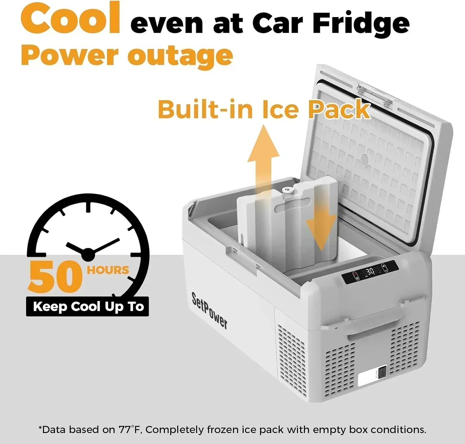 12V Refrigerator 21 Quart Portable Freezer 50 Hours Keep Cool Electric Cooler Car Refrigerator wourant