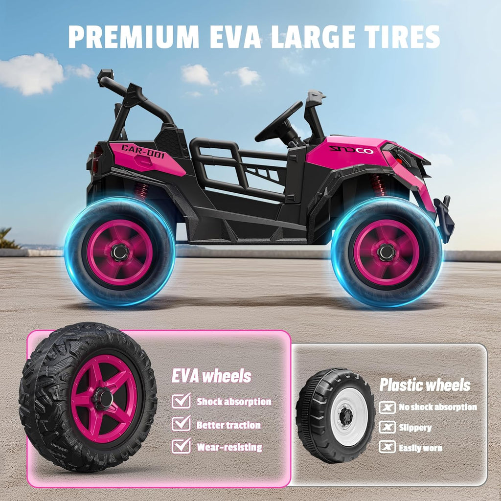 Pink all-terrain car travel electric toy truck wourant