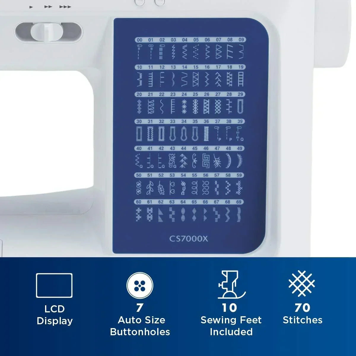 Brother CS7000X Computerized Sewing and Quilting Machine 70 Built-in Stitches LCD Display wourant