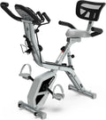 pooboo Folding Exercise Bike Foldable Fitness Stationary Bike Machine Upright Indoor Cycling Bike wourant