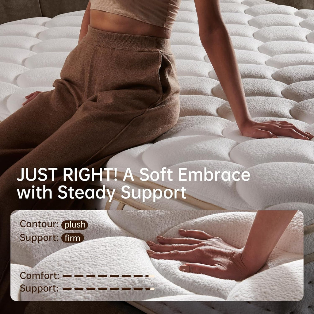 Queen Mattress 12 Inch Queen Mattress in a Box with Memory Foam for Extra Lumbar Support wourant