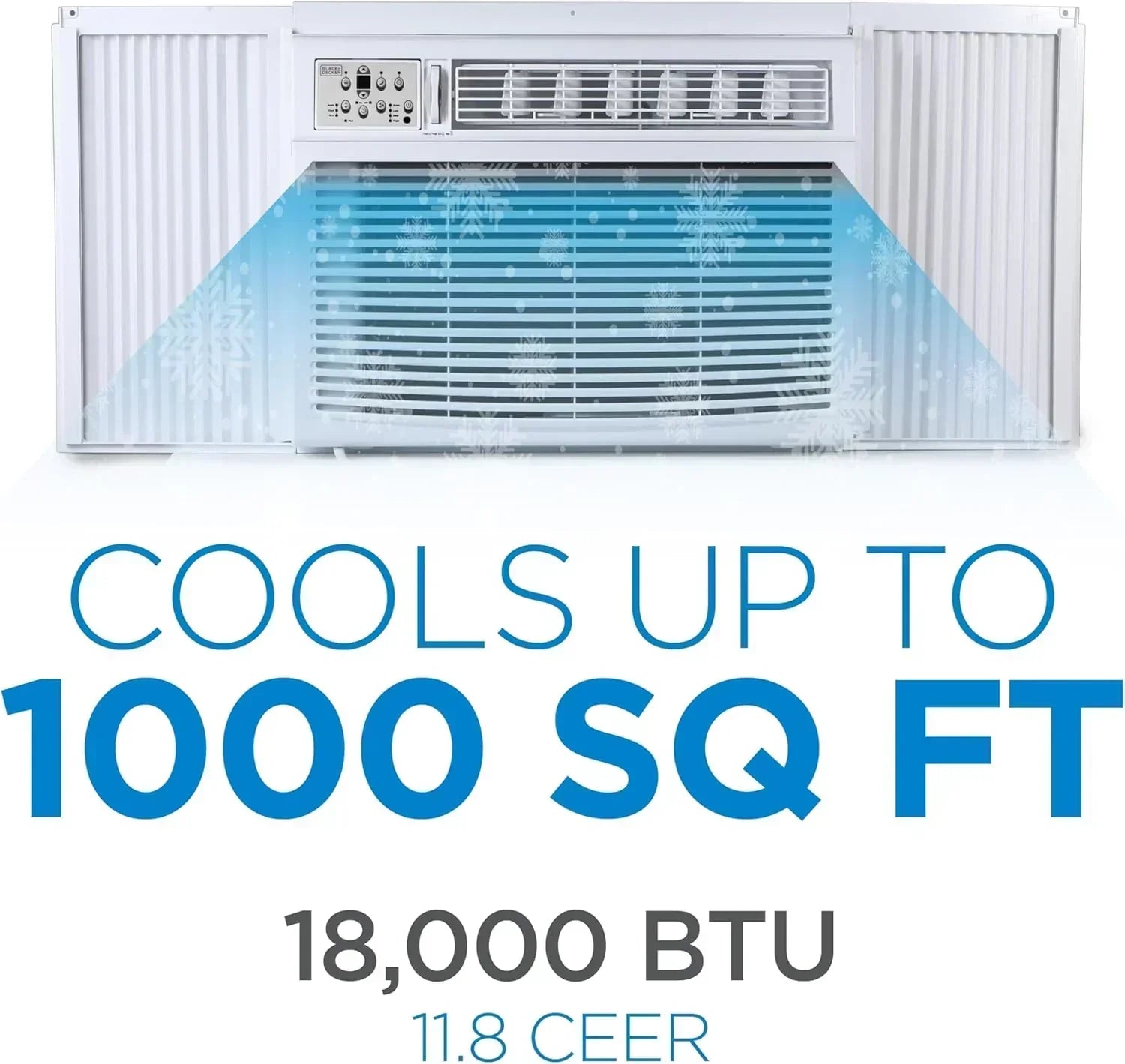 BLACK+DECKER Window Air Conditioner 5000 BTU Cools Up to 150 Square Feet AC Mechanical Controls wourant