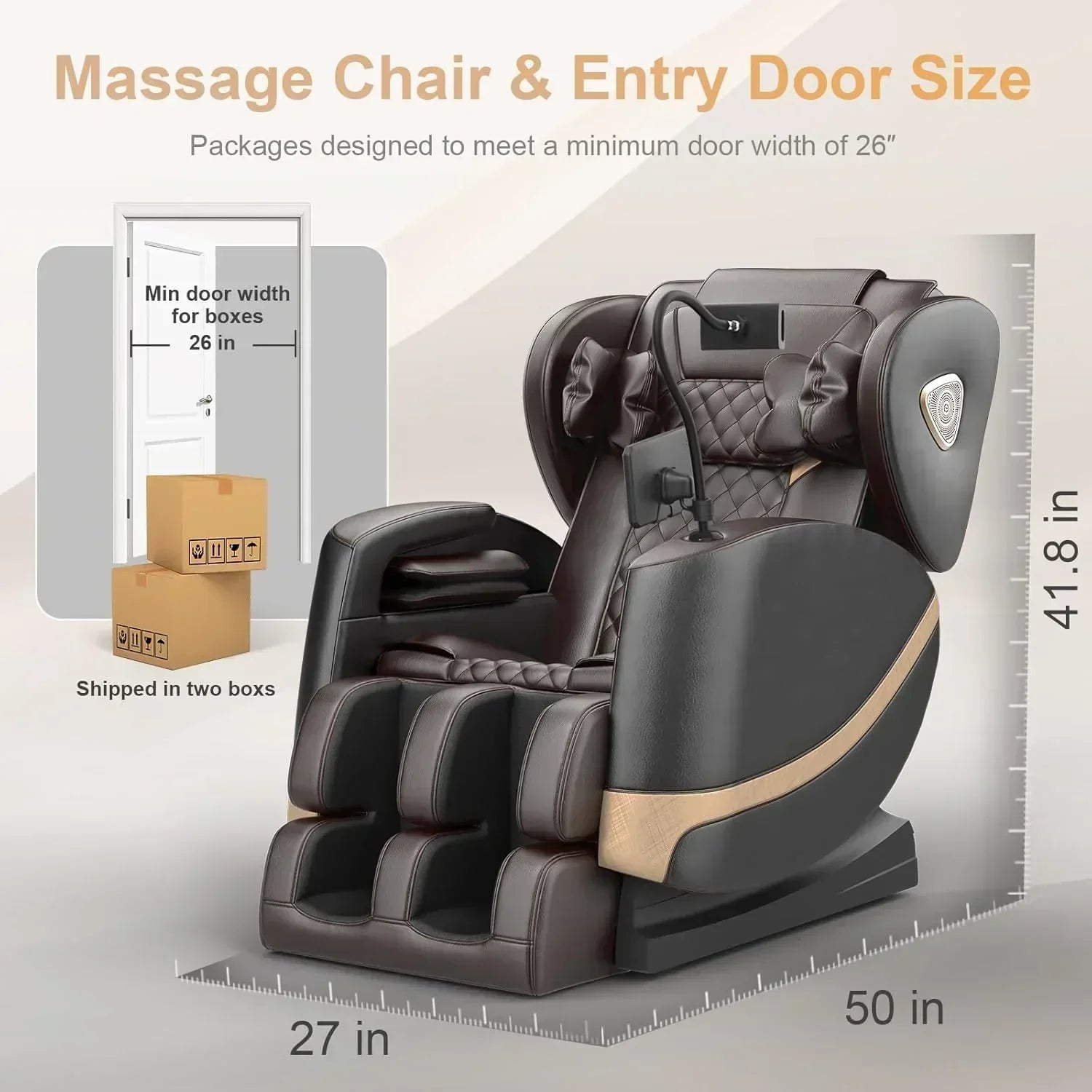 2025 Massage Chair Full Body Zero Gravity Massage Chair with 10 Fix Rollers Heating wourant