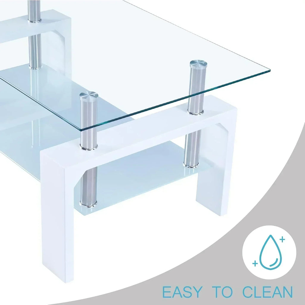 Living Room Rectangle Coffee Table Tea Table Suitable for Waiting Room Modern Side Coffee Table wourant
