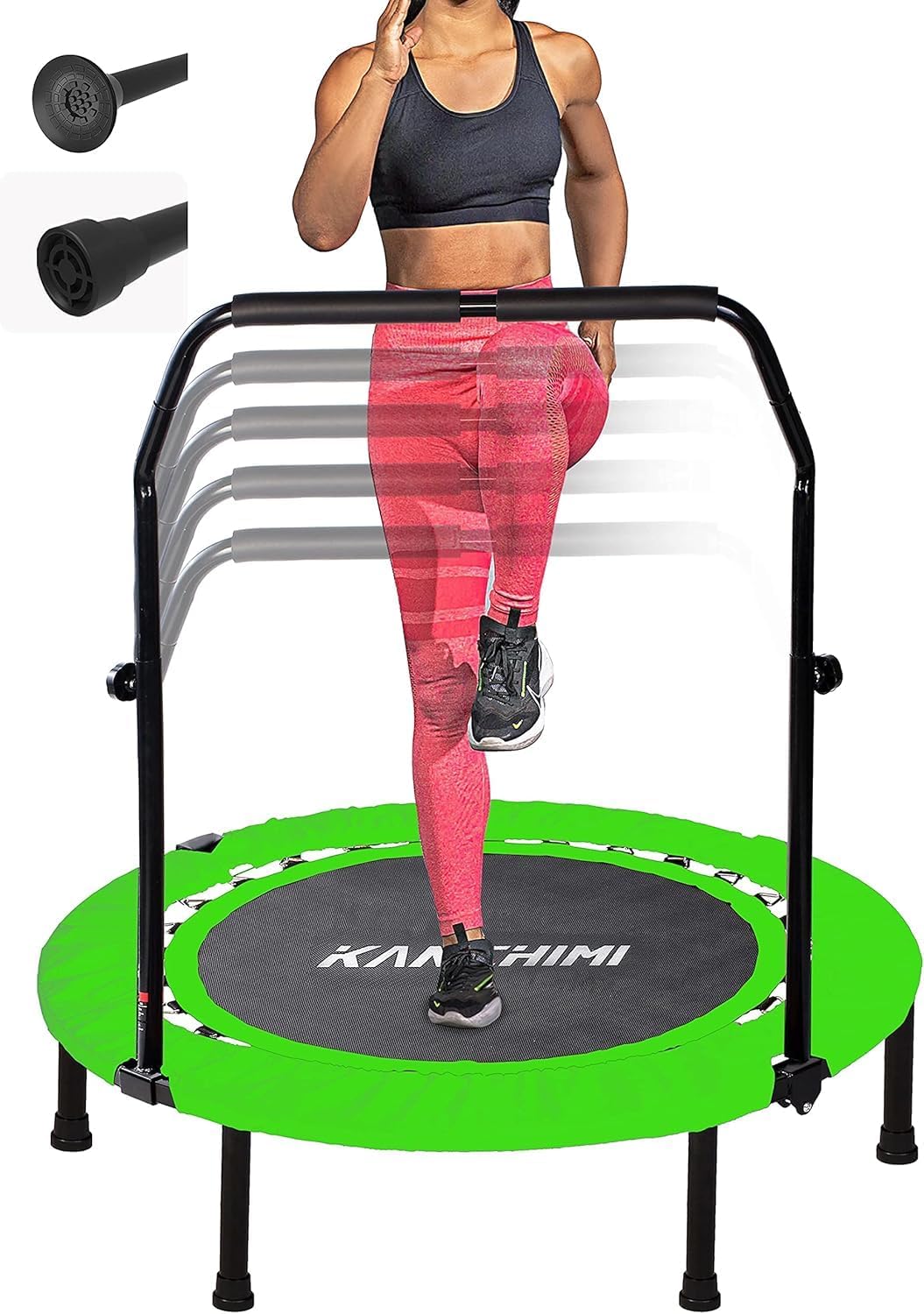 Kanchimi 40" 48" Folding Mini Fitness Indoor Exercise Workout Rebounder Trampoline wourant