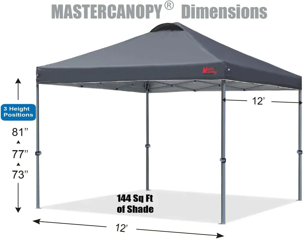 Durable Pop-up Canopy Tent with Roller Bag (10x10 Black) wourant