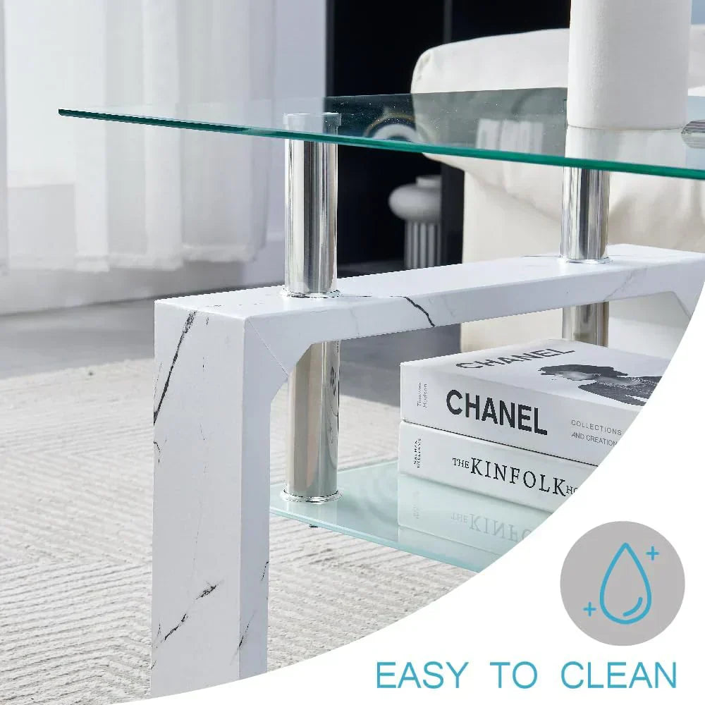 Living Room Rectangle Coffee Table Tea Table Suitable for Waiting Room Modern Side Coffee Table wourant