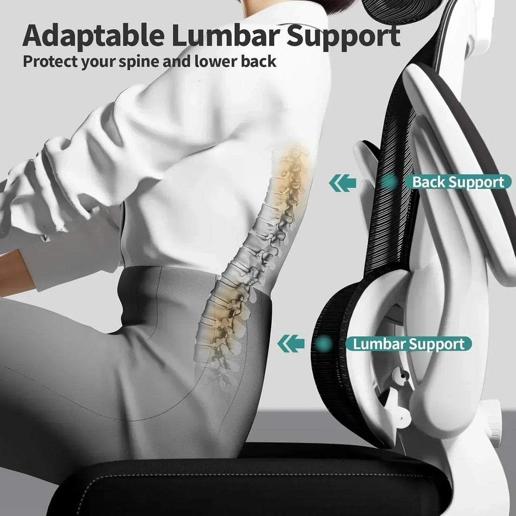 Office Chair Ergonomic Desk Chair 330 lbs Home Mesh Desk Chair Comfortable Gaming Chair wourant