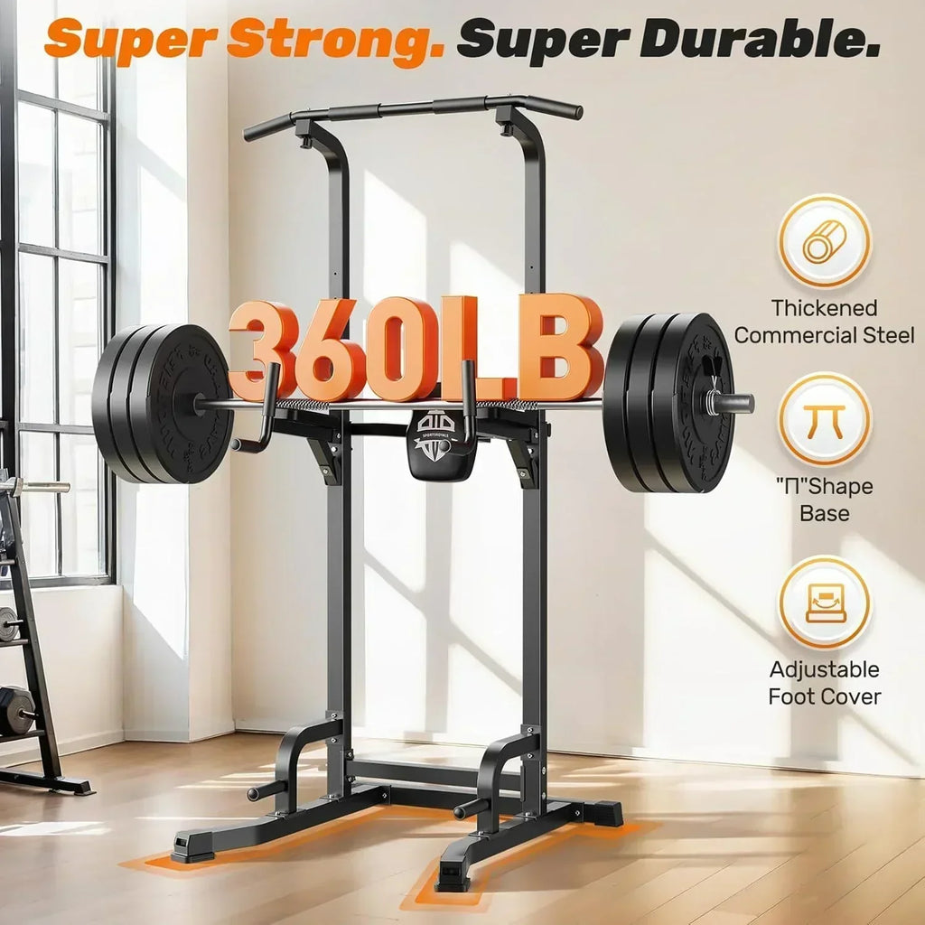 Sportsroyals Power Tower Pull Up Bar Station 450 lbs stable suspended immersion tilt station wourant
