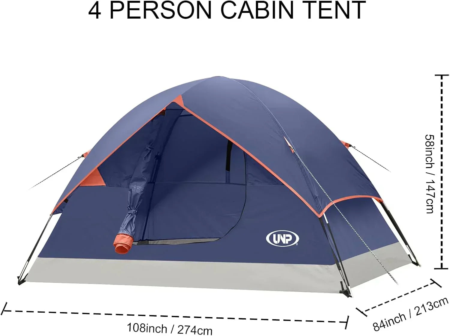 Camping Tent 2/3/4/6 Person Dome Tent Portable Camping Tent Outdoor and Backpacking Beach wourant