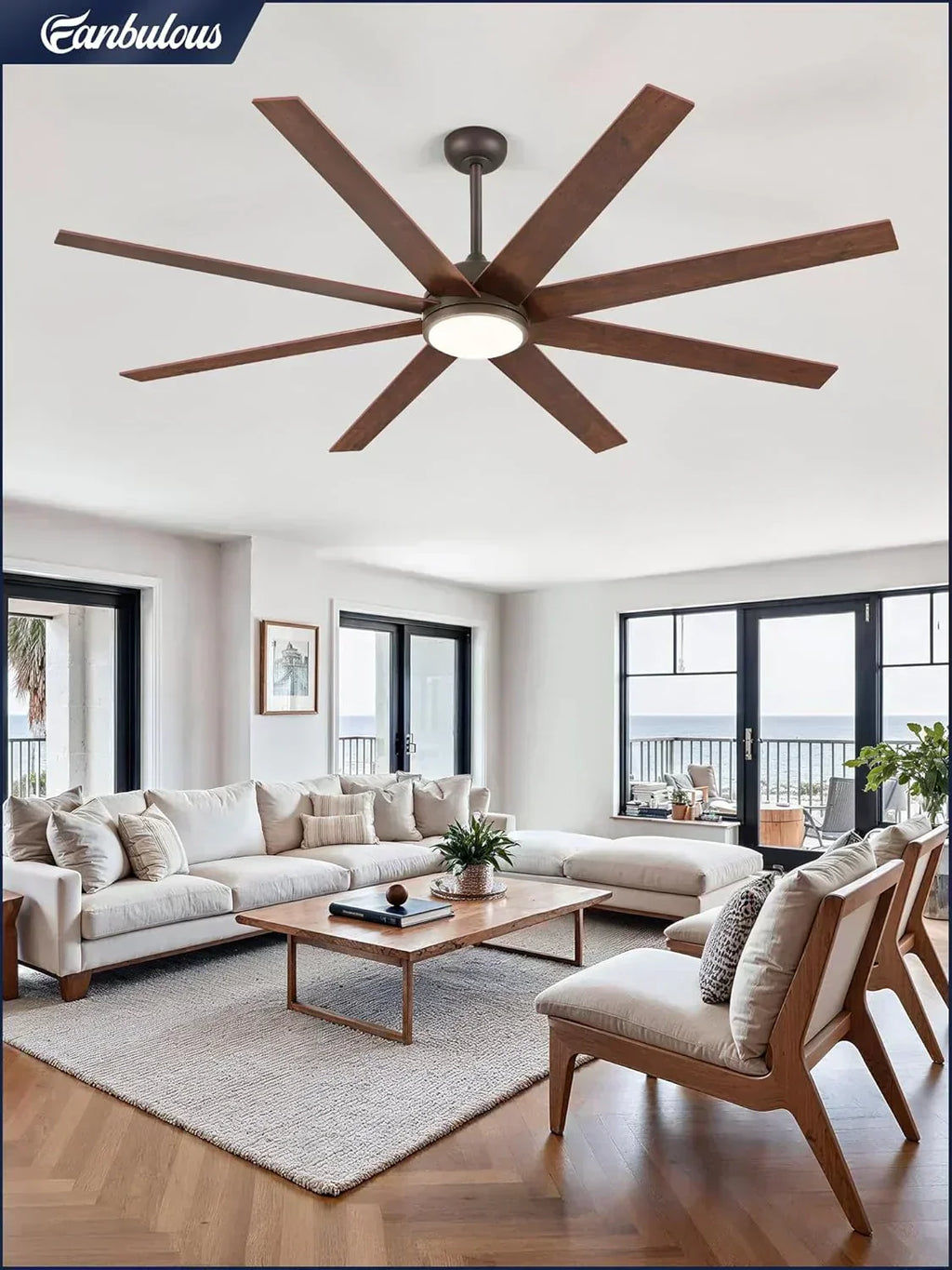 Ceiling Fan Indoor/Outdoor 8 Blades 65 inches wourant