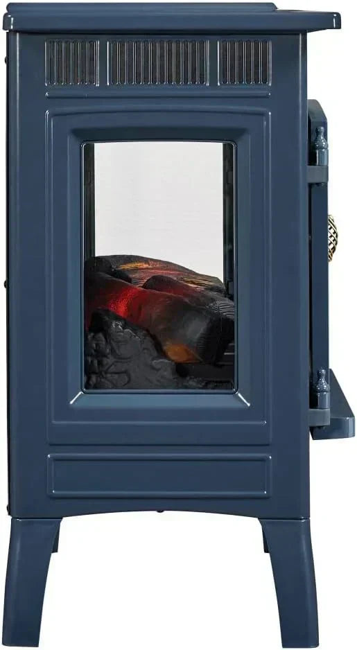 Freestanding Electric Fireplace Stove Heater with 3D Flame Effect for 1000 Sq. Ft wourant