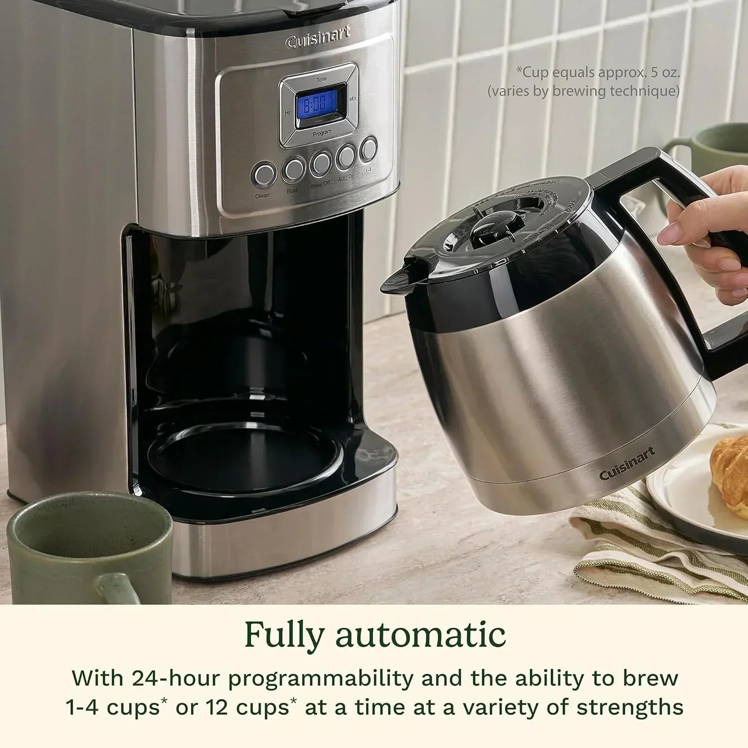 cuisinart 12-Cup Coffee Maker Programmable PerfecTemp Thermal Carafe Coffee Machine wourant