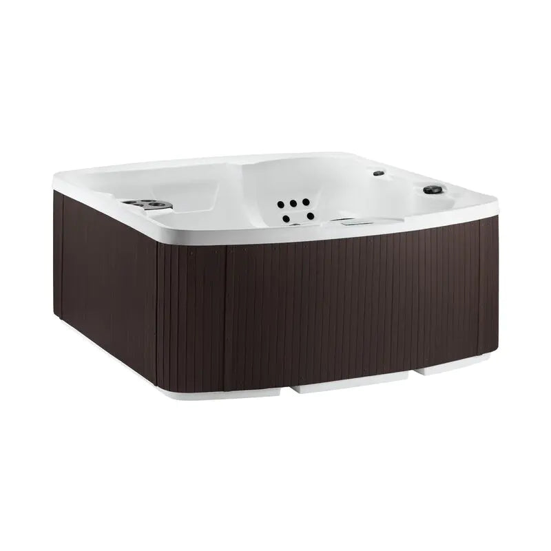 Lifesmart Spas 5 Person 23 Jet Rectangular Plug And Play Hot Tub with Ozonator in Espresso wourant