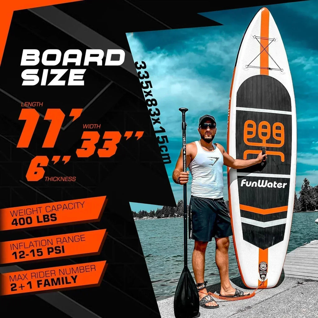 FunWater Stand Up Paddle Board Ultralight Inflatable Paddle Board with SUP Accessories wourant