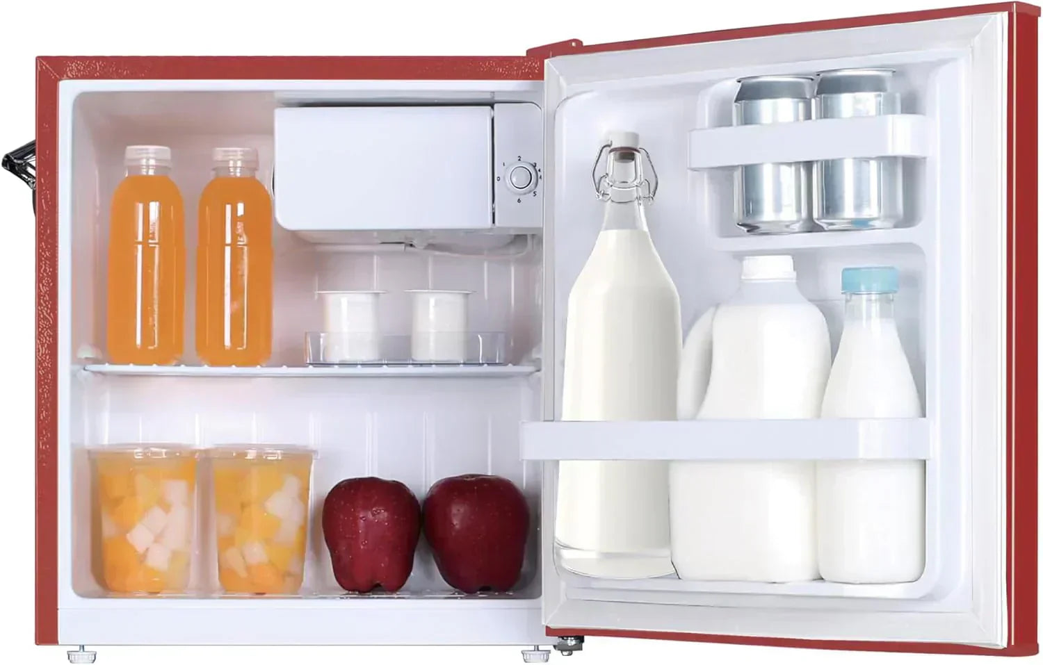 Frigidaire EFR176 Retro Compact Fridge with Chiller Mini Refrigerator Built-in Bottle Opener wourant