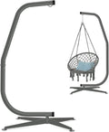 Best Choice Products Metal Hanging Hammock C-Stand for Chair Weather Resistant Finish wourant