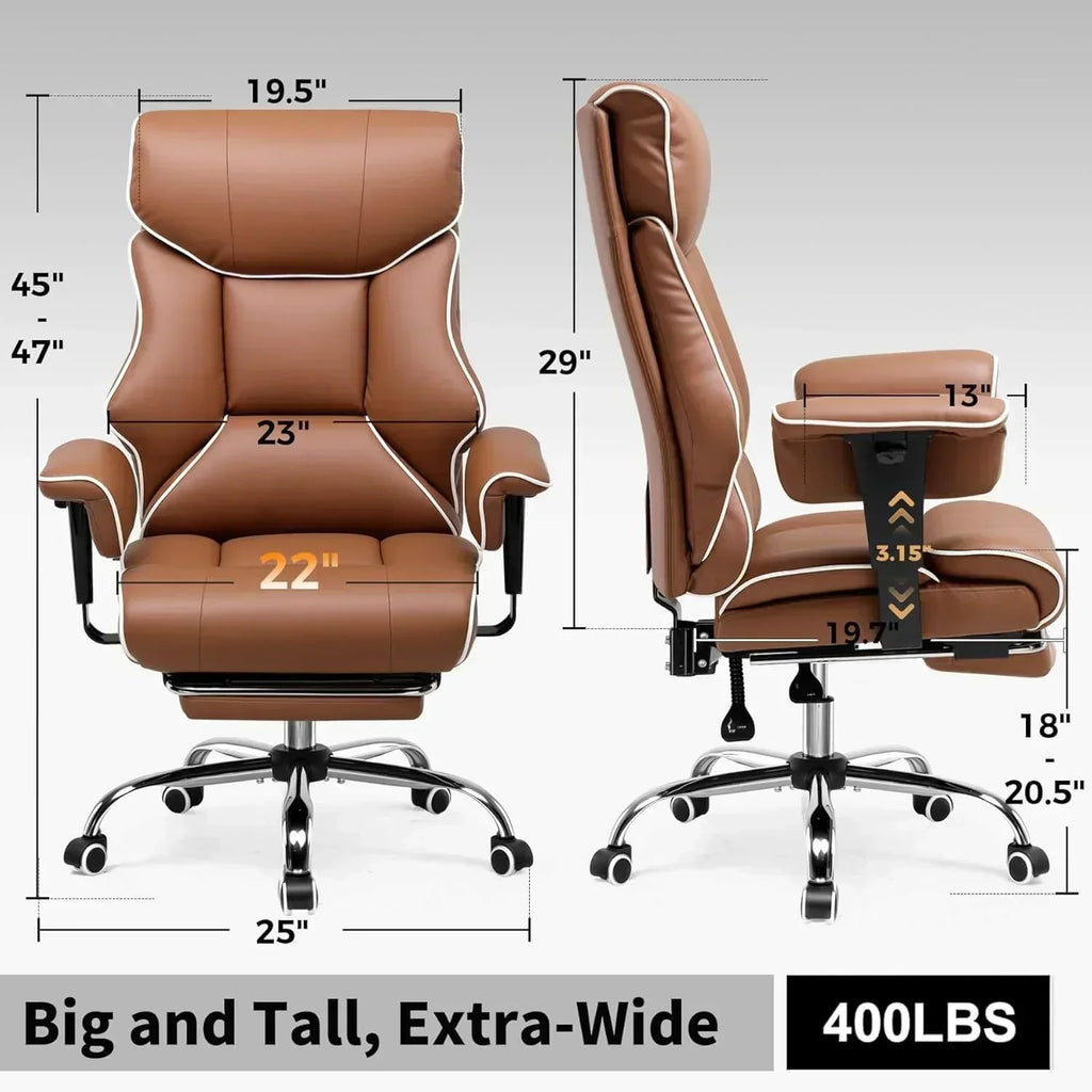 Large Tall Gaming Chair 400 lb Heavy Duty Office Chair wourant