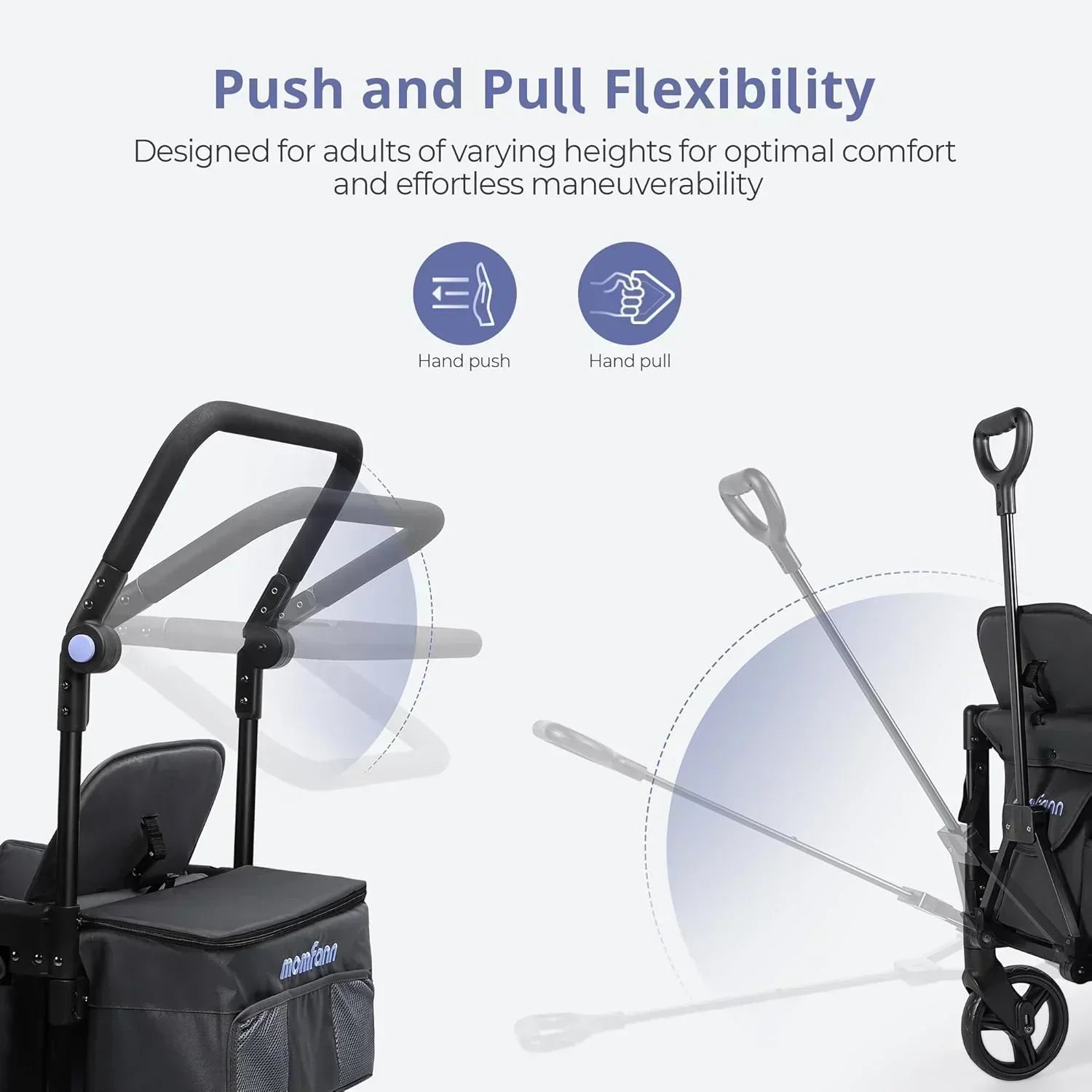 Stroller Wagon for Kids Wagon Stroller Toddlers 2 Seaters All-Terrain Baby Wagon Outdoor wourant