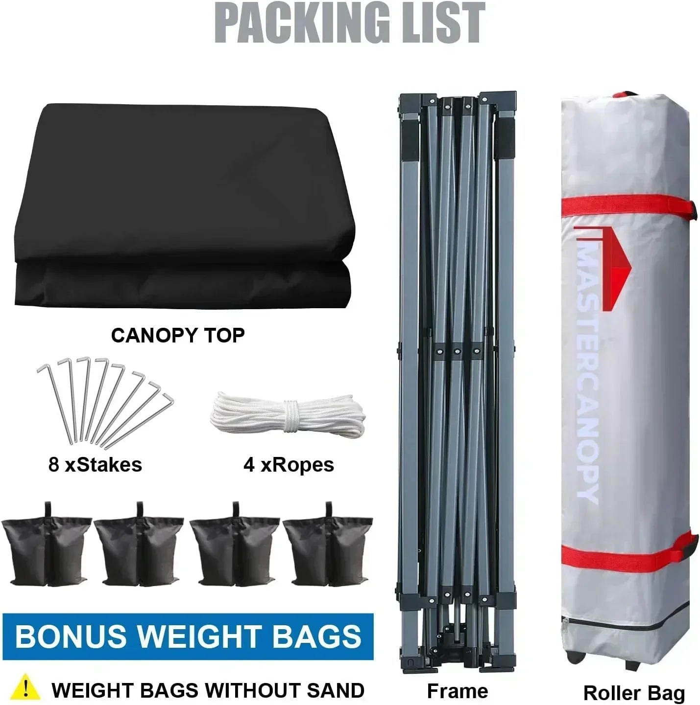 Durable Pop-up Canopy Tent with Roller Bag (10x10 Black) wourant