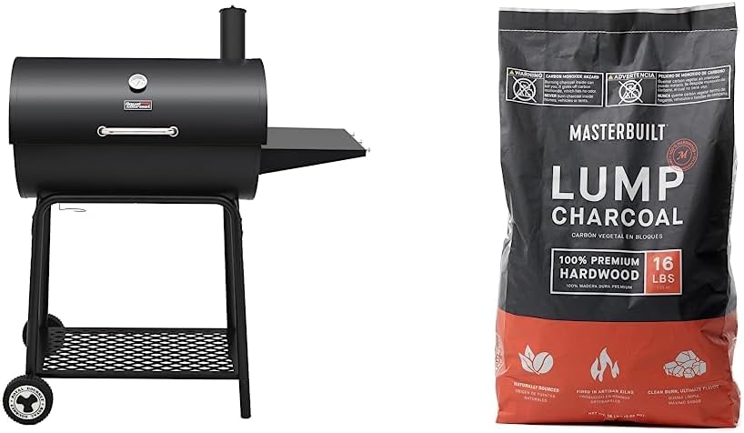 Royal Gourmet CC1830 30 Inch Barrel Charcoal Grill with Side Table Outdoor BBQ Grill  for Backyard wourant